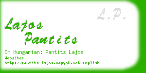 lajos pantits business card